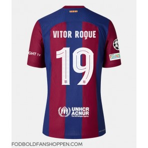 Barcelona Vitor Roque #19 Hjemmebanetrøje Dame 2023-24 Kortærmet